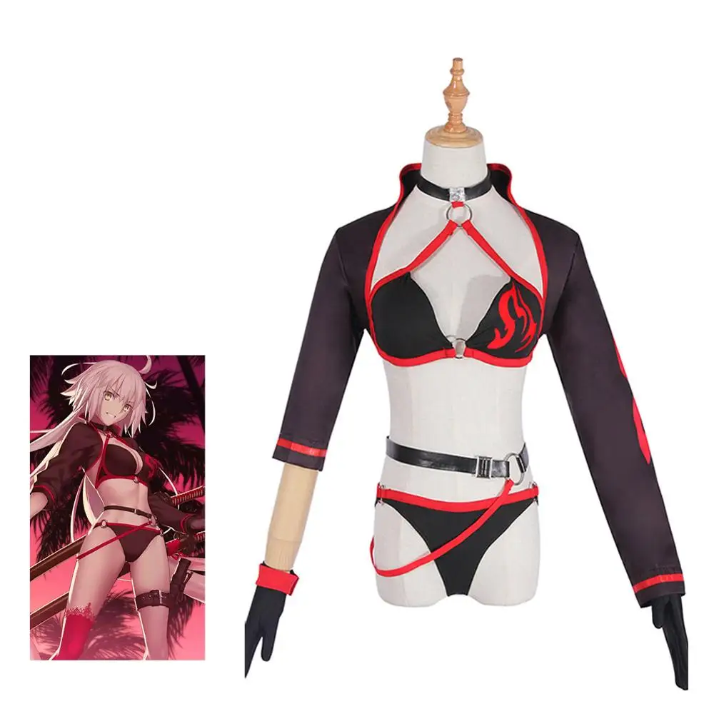Free Shipping Fate/Grand Order Cosplay FGO Black Alter Jeanne d'Arc Sexy Black Summer Swimwear Bikini Halloween Costumes
Free Shipping Fate/Grand Order Cosplay FGO Black Alter Jeanne d'Arc Sexy Black Summer Swimwear Bikini Halloween Costumes
