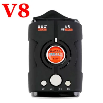 V8 360 Degree Car Radar Detector 16 Band Russia/English version LED Display Anti Radar Detector XK NK Ku Ka
V8 360 Degree Car Radar Detector 16 Band Russia/English version LED Display Anti Radar Detector XK NK Ku Ka