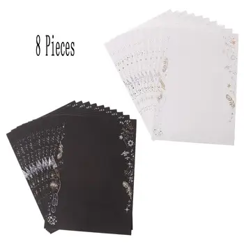 8 Sheets High-end Vintage Bronzing Feather Paper Envelope For Invitation Cards Gifts Stationery Retro Writing Letter
8 Sheets High-end Vintage Bronzing Feather Paper Envelope For Invitation Cards Gifts Stationery Retro Writing Letter