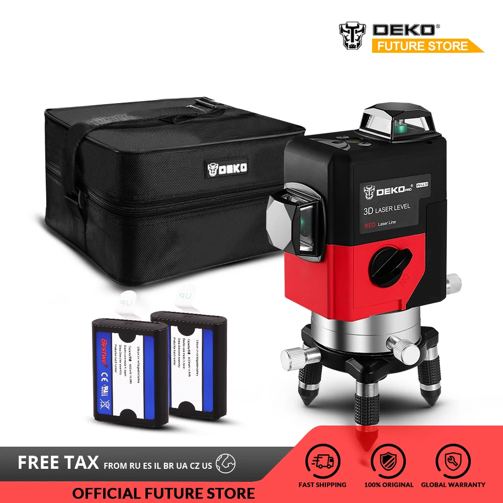 DEKO LL12-HVR 12 Lines 360 Degrees Rotary Laser Level Self-Leveling Horizontal&Vertical Cross Laser Beam Line Red 635nm
DEKO LL12-HVR 12 Lines 360 Degrees Rotary Laser Level Self-Leveling Horizontal&Vertical Cross Laser Beam Line Red 635nm