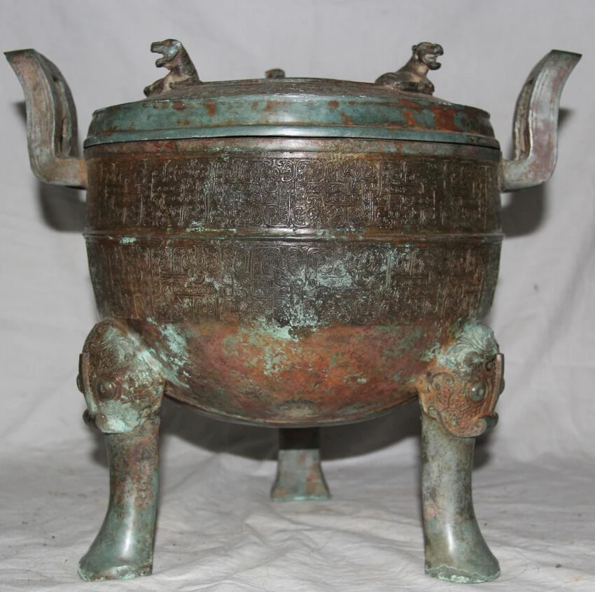 song voge gem S2277 14 Archaic Chinese Dynasty Bronze 3 Foot Tiger Food Vessel Wine Ding Censer
song voge gem S2277 14 Archaic Chinese Dynasty Bronze 3 Foot Tiger Food Vessel Wine Ding Censer