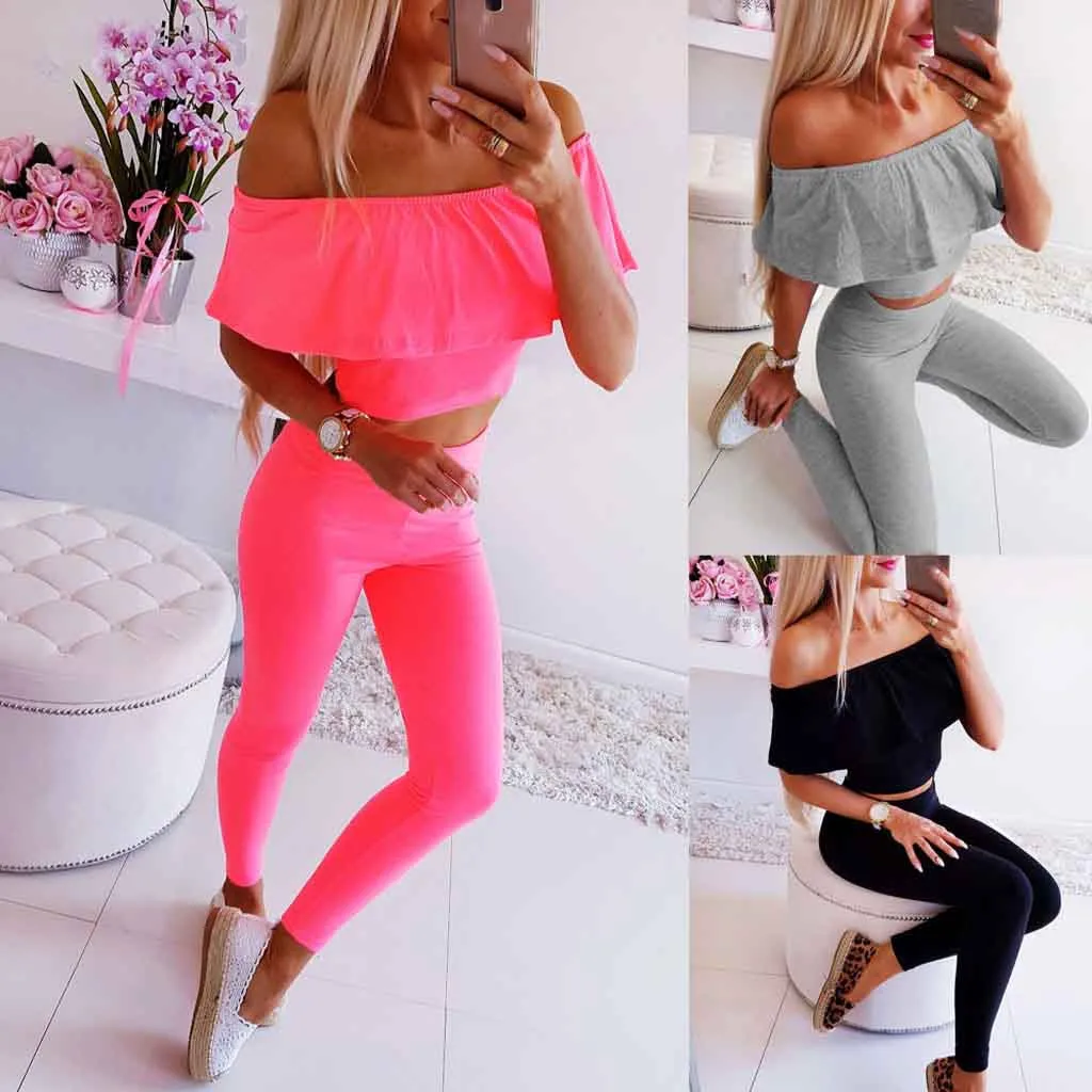 2019 Summer Fashion Sexy Strapless Short Sleeve Top+ Pants Women's Set Slim Solid Color Summer Top костюм женский
2019 Summer Fashion Sexy Strapless Short Sleeve Top+ Pants Women's Set Slim Solid Color Summer Top костюм женский