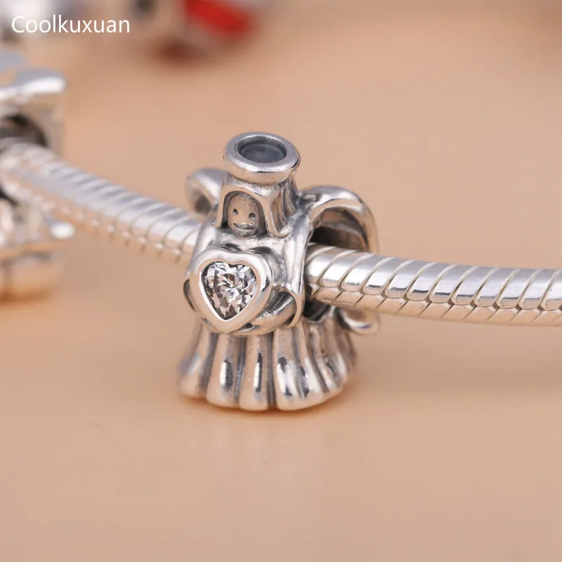 Original 925 Sterling Silver Angel of Love Charm Beads With Cute Heart Clear CZ Fits Pandora bracelet DIY Jewelry Christmas Gift
Original 925 Sterling Silver Angel of Love Charm Beads With Cute Heart Clear CZ Fits Pandora bracelet DIY Jewelry Christmas Gift