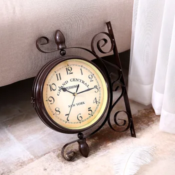 Antique Wall Mount Clock Garden Hallway Indoor Station Double Sided Bracket Clock large Roman numerals and a silent movement RT9
Antique Wall Mount Clock Garden Hallway Indoor Station Double Sided Bracket Clock large Roman numerals and a silent movement RT9