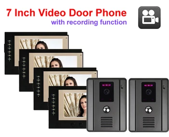 JUANLE 7" video door phone with Recording function kit LCD Monitor 700TVL HD Camera Night Vision home Intercom System doorbell
JUANLE 7" video door phone with Recording function kit LCD Monitor 700TVL HD Camera Night Vision home Intercom System doorbell