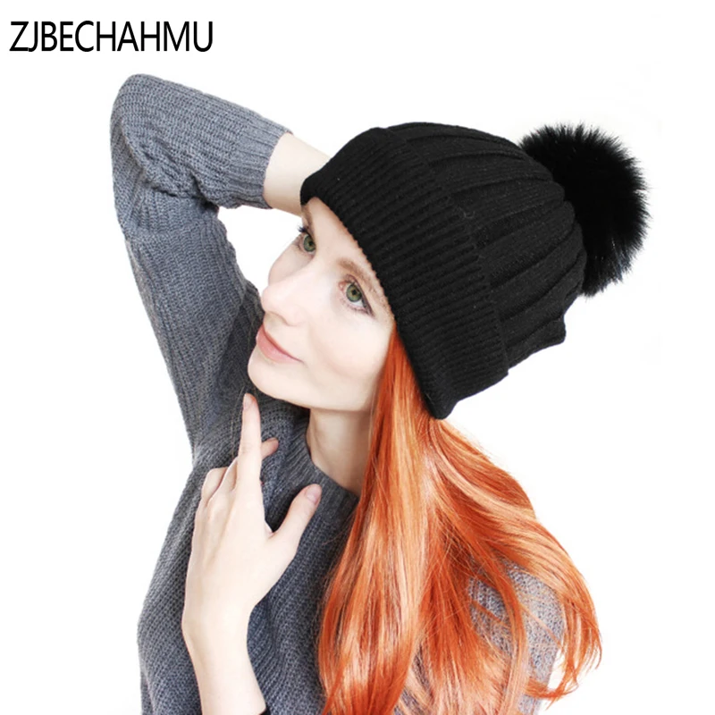 Fashion Real Fox Fur Raccoon Pompoms 15cm Hat For Women Girl Winter Hats Skullies Beanies Hat 2018 New Brand Apparel Accessories
Fashion Real Fox Fur Raccoon Pompoms 15cm Hat For Women Girl Winter Hats Skullies Beanies Hat 2018 New Brand Apparel Accessories