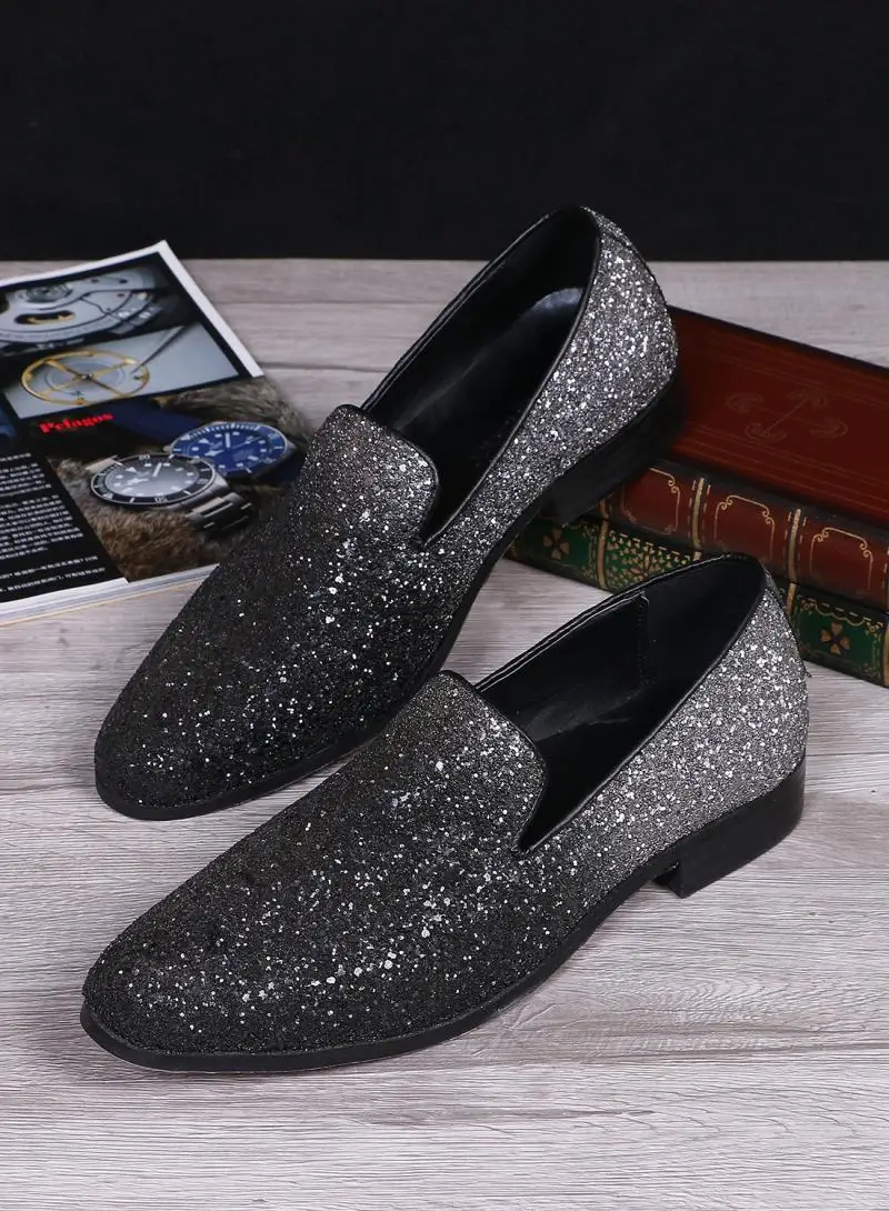 Men Gradient Color Black To White Casual Shoes Bling Bling Loafers Formal Party and Prom Shoes
Men Gradient Color Black To White Casual Shoes Bling Bling Loafers Formal Party and Prom Shoes