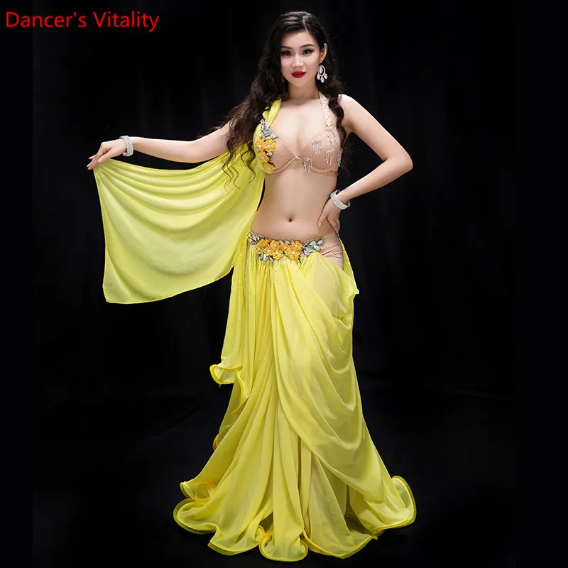 New Performance Dancewear Clothes Bellydance set B/C Cup Chiffon Long Skirt Women Professional Belly Dance Costume Set
New Performance Dancewear Clothes Bellydance set B/C Cup Chiffon Long Skirt Women Professional Belly Dance Costume Set