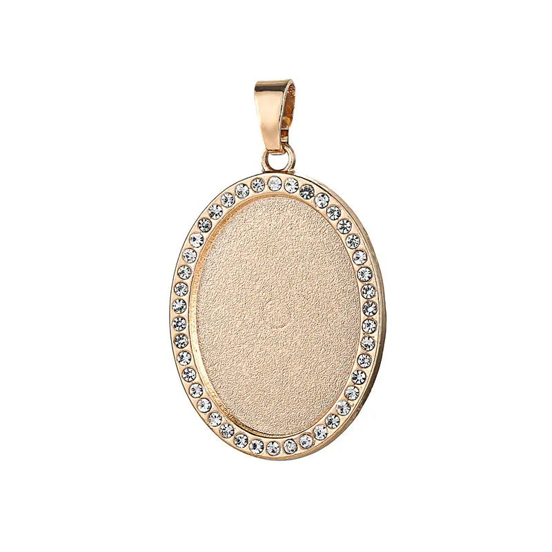 ESHUO Oval Necklace Pendant Setting Cabochon Cameo Base Tray Bezel Blank Fit 30*40mm 20*30mm 18*25mm 13*18mm Glass Cabochon
ESHUO Oval Necklace Pendant Setting Cabochon Cameo Base Tray Bezel Blank Fit 30*40mm 20*30mm 18*25mm 13*18mm Glass Cabochon
