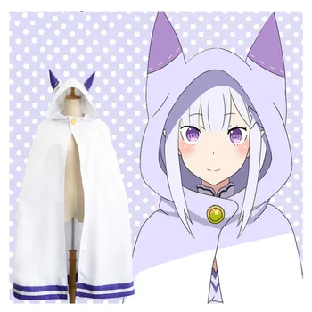 Free Shipping Life In a Different World From Zero Cape Cloak Emilia Cosplay Cat ears Cape Cloak Costumes For Halloween Party
Free Shipping Life In a Different World From Zero Cape Cloak Emilia Cosplay Cat ears Cape Cloak Costumes For Halloween Party