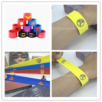 20 pcs Silicone Superhero Slap Bracelet Kid Children Wristband Flexible Wrap Slap Enfant Bangle Christmas New Year Gift Favors
20 pcs Silicone Superhero Slap Bracelet Kid Children Wristband Flexible Wrap Slap Enfant Bangle Christmas New Year Gift Favors