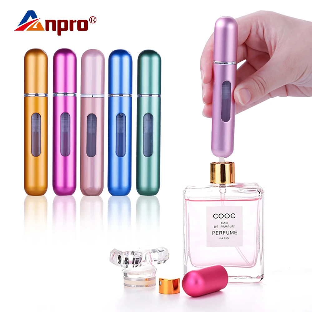 

Anpro 5/8ml Perfume Spray Refillable Bottle Aluminum Spray Atomizer Portable Travel Cosmetic Container Perfume Bottle