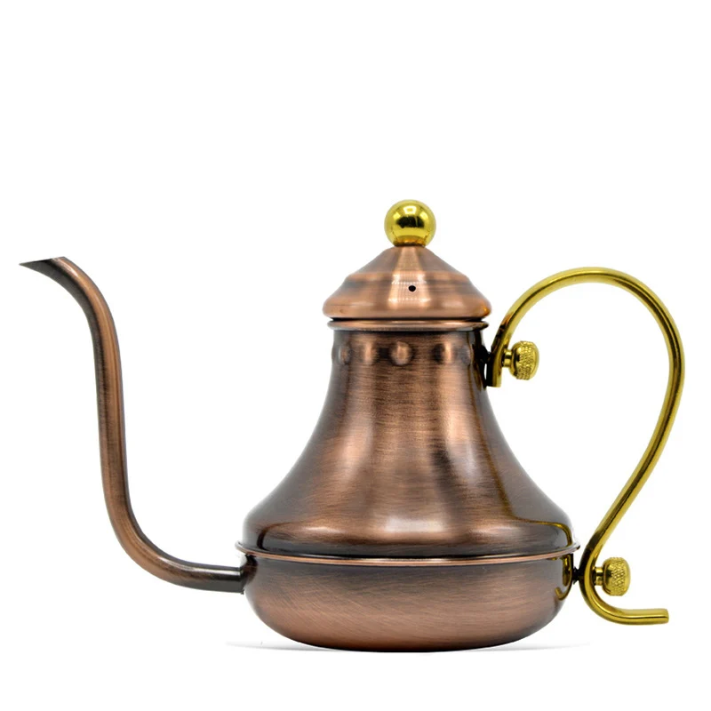 420ML Stainless Steel Coffee Pot Turkey Royal Coffee Drip Pot Fine Mouth Coffee Pot Gold Plated Handle Bronze Coffee Pot
420ML Stainless Steel Coffee Pot Turkey Royal Coffee Drip Pot Fine Mouth Coffee Pot Gold Plated Handle Bronze Coffee Pot