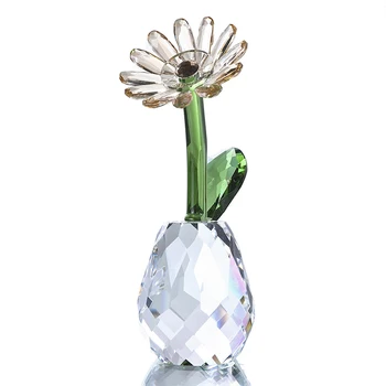 H&D Crystal Champagne Flowers Figurines Daisy Paperweight Glass Art Table Ornaments Souvenir Home Wedding Decorative Gifts
H&D Crystal Champagne Flowers Figurines Daisy Paperweight Glass Art Table Ornaments Souvenir Home Wedding Decorative Gifts