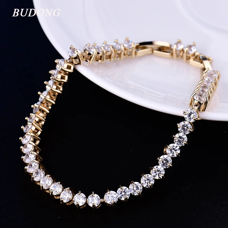 BUDONG 21cm Fashion Chain Link Infinity Bracelets for Women Silver/Gold-Color Round CZ Crystal Zirconia Wedding Jewelry xuL115
BUDONG 21cm Fashion Chain Link Infinity Bracelets for Women Silver/Gold-Color Round CZ Crystal Zirconia Wedding Jewelry xuL115