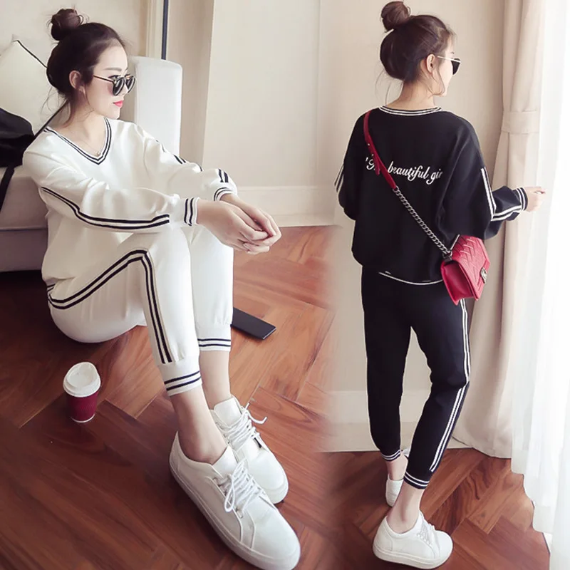 Spring Autumn Women Sets Sportswear Tracksuit 2pcs Stripe Sweatshirt Pant Sweat Suits Casual Fitting
Spring Autumn Women Sets Sportswear Tracksuit 2pcs Stripe Sweatshirt Pant Sweat Suits Casual Fitting