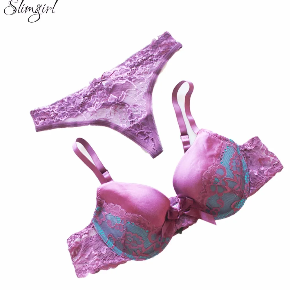 Slimgirl Women's Sexy Lace Bra Set Big Size Rose Embroidery Push Up Underwire One-piese Thin Padded Bras Bra & Brief Sets
Slimgirl Women's Sexy Lace Bra Set Big Size Rose Embroidery Push Up Underwire One-piese Thin Padded Bras Bra & Brief Sets