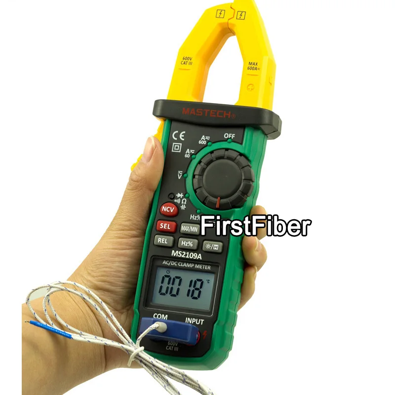 MS2109A Auto Range Digital AC DC Current Clamp Meter Multimeter HZ Temp Capacitance Tester with NCV Detector
MS2109A Auto Range Digital AC DC Current Clamp Meter Multimeter HZ Temp Capacitance Tester with NCV Detector