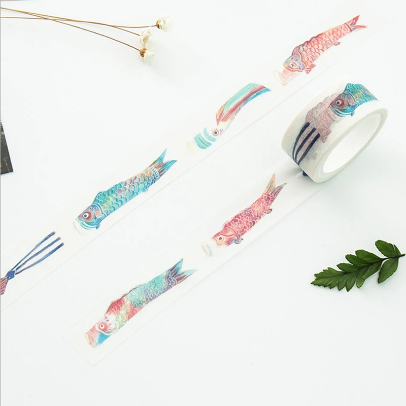 20mm*7m Carp flags washi tape sticker kawaii stationery scrapbooking planner masking tape office adhesive DIY decoration tape
20mm*7m Carp flags washi tape sticker kawaii stationery scrapbooking planner masking tape office adhesive DIY decoration tape