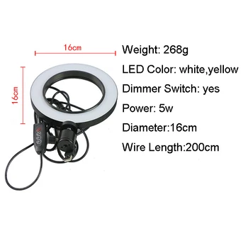 6.3inch 10icn 16cm 26cm 30cm Ring Light with 120cm 160cm stand White and Yellow Led USB Plug with mini tripod as gift
6.3inch 10icn 16cm 26cm 30cm Ring Light with 120cm 160cm stand White and Yellow Led USB Plug with mini tripod as gift