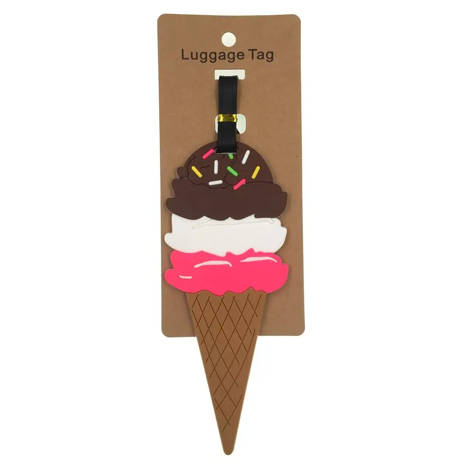 Cartoon Ice Cream Luggage Tag Trave Accessories Silica Gel Suitcase ID Address Holder Baggage Boarding Tag Women Portable Label
Cartoon Ice Cream Luggage Tag Trave Accessories Silica Gel Suitcase ID Address Holder Baggage Boarding Tag Women Portable Label