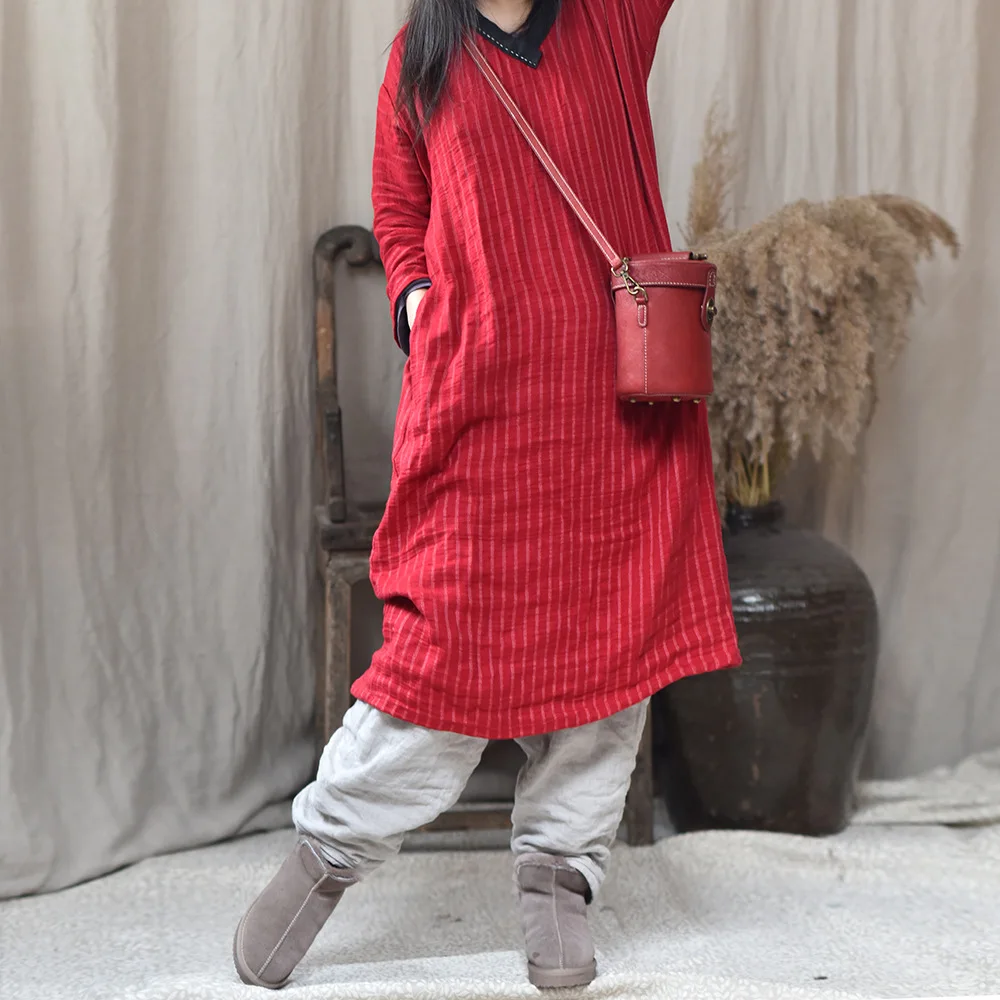 Women Cotton Linen Vertical Striped Vintage Dress Ladies Spring Stripes Loose Dress Female Plus Size Robe Dress 2019
Women Cotton Linen Vertical Striped Vintage Dress Ladies Spring Stripes Loose Dress Female Plus Size Robe Dress 2019
