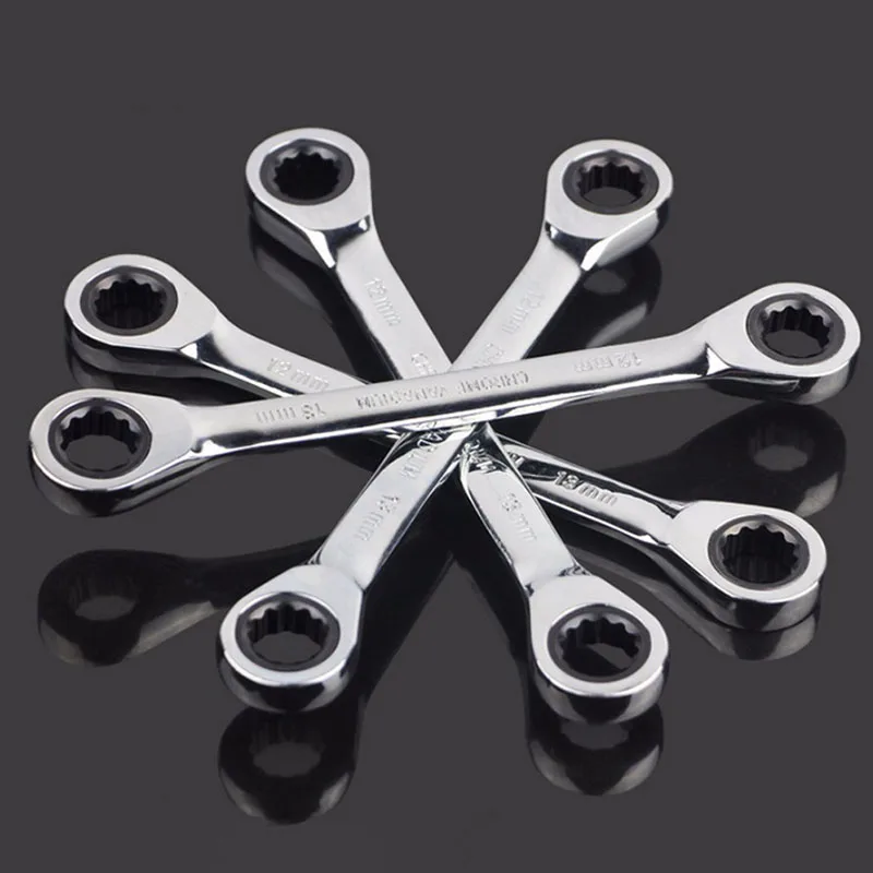 8-19Chrome Vanadium Quick Reversible Combination Ratchet Wrench Set Metal Ratcheting Socket spanners auto repair hand Home tools
8-19Chrome Vanadium Quick Reversible Combination Ratchet Wrench Set Metal Ratcheting Socket spanners auto repair hand Home tools