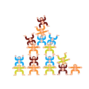 Wooden monkey balance building blocks game toy for children wood children early childhood education toys
Wooden monkey balance building blocks game toy for children wood children early childhood education toys