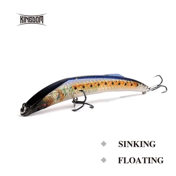 Kingdom 118mm 13g/15g Floating/Sinking Minnow Fishing Hard Lure Hard Bait Wobblers Jerkbait Crankbait Decoy 5 colors model 3513
Kingdom 118mm 13g/15g Floating/Sinking Minnow Fishing Hard Lure Hard Bait Wobblers Jerkbait Crankbait Decoy 5 colors model 3513