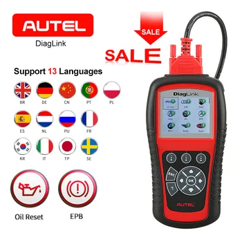AUTEL Diaglink OBD2 Scanner EOBD Automative Diagnostic Tool Code Reader SRS Full Function DIY version of MD802 Car Accessories
AUTEL Diaglink OBD2 Scanner EOBD Automative Diagnostic Tool Code Reader SRS Full Function DIY version of MD802 Car Accessories