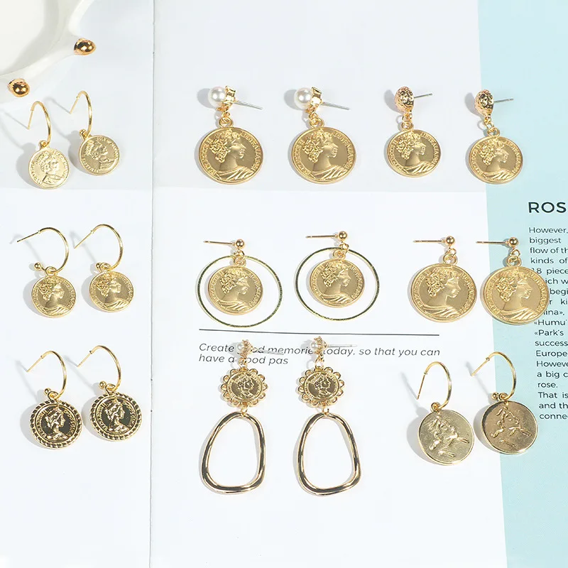Net Red Lucky Coin Earrings Retro Beauty Head Coin Temperament Geometry Pearl Cold Light Earrings
Net Red Lucky Coin Earrings Retro Beauty Head Coin Temperament Geometry Pearl Cold Light Earrings