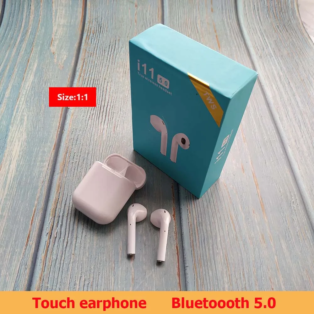 New i11 TWS True touch Wireless Earbuds Touch Headset 5.0 Bluetooth Earphone PK i10 i12 i20 TWS Headphone For phone
New i11 TWS True touch Wireless Earbuds Touch Headset 5.0 Bluetooth Earphone PK i10 i12 i20 TWS Headphone For phone