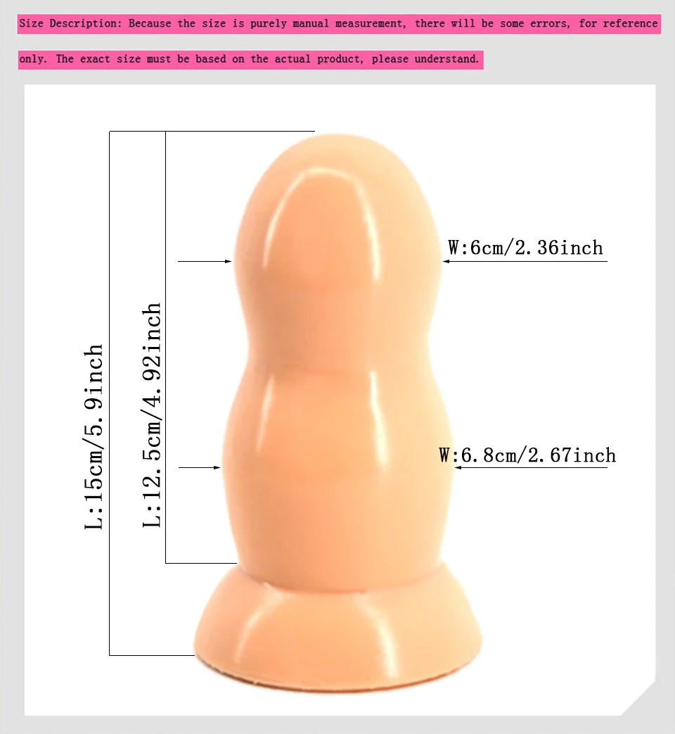 Hot New The appearance of gourd round head dildo easy to insert vagina smooth surface sex toy for women with suction cup feel soft