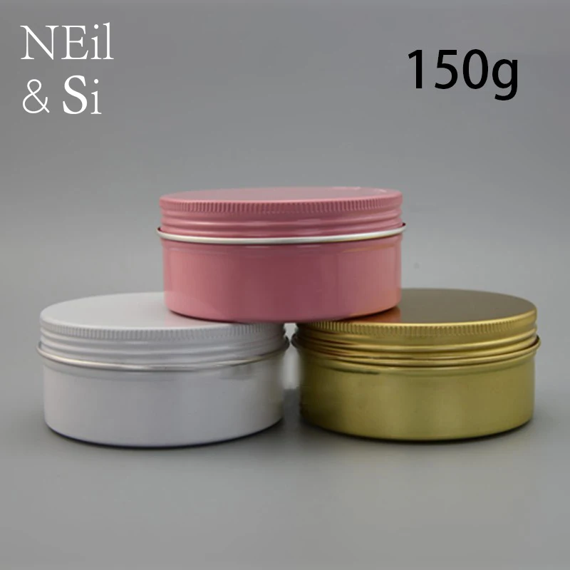 150g Aluminum Jar Refillable Cosmetic Cream Bottle Empty Screw Cap Containers Black Pink Gold White Silver Lotion Tins
150g Aluminum Jar Refillable Cosmetic Cream Bottle Empty Screw Cap Containers Black Pink Gold White Silver Lotion Tins