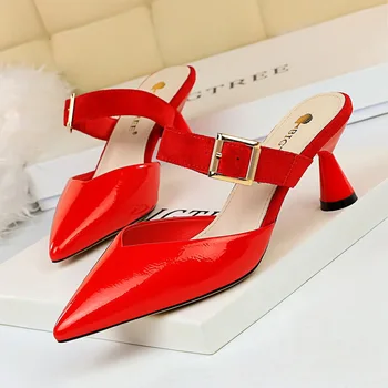 basic Mules classic pumps women shoes high heels Slippers pointed metal belt buckle wedding shoes mary jane shoes kitten heels
basic Mules classic pumps women shoes high heels Slippers pointed metal belt buckle wedding shoes mary jane shoes kitten heels