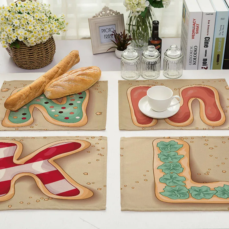 1Pcs Letter Pattern Kitchen Placemat Dining Table Mats Tea Coaster Cotton Linen Pads Bowl Cup Mats 42*32cm Home Decor MC0029
1Pcs Letter Pattern Kitchen Placemat Dining Table Mats Tea Coaster Cotton Linen Pads Bowl Cup Mats 42*32cm Home Decor MC0029