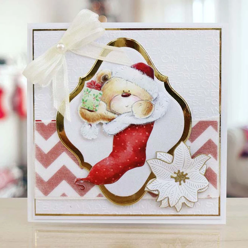 Bear in Christmas Stockings Metal Cutting Dies New 2019 Stencils for DIY Scrapbooking DIY Paper Cards Craft Making Decoration
Bear in Christmas Stockings Metal Cutting Dies New 2019 Stencils for DIY Scrapbooking DIY Paper Cards Craft Making Decoration