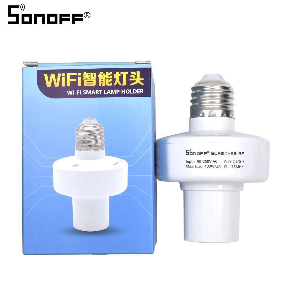 Itead Sonoff Slampher RF E27 WiFi Wireless Remote Light Holder Smart Home Switch 433MHz Universal Lamp Bulb For IOS Android
Itead Sonoff Slampher RF E27 WiFi Wireless Remote Light Holder Smart Home Switch 433MHz Universal Lamp Bulb For IOS Android