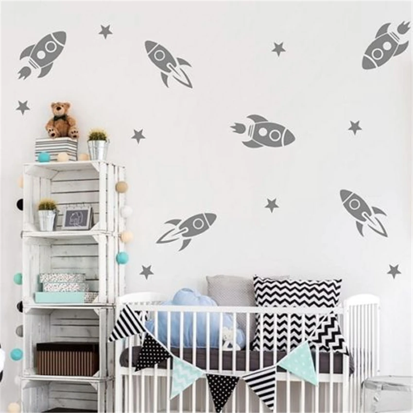 Space foguete rocket wall stickers for kids rooms Removable Vinyl Art Home Decor living diy Decals children's decoration D749 
Space foguete rocket wall stickers for kids rooms Removable Vinyl Art Home Decor living diy Decals children's decoration D749