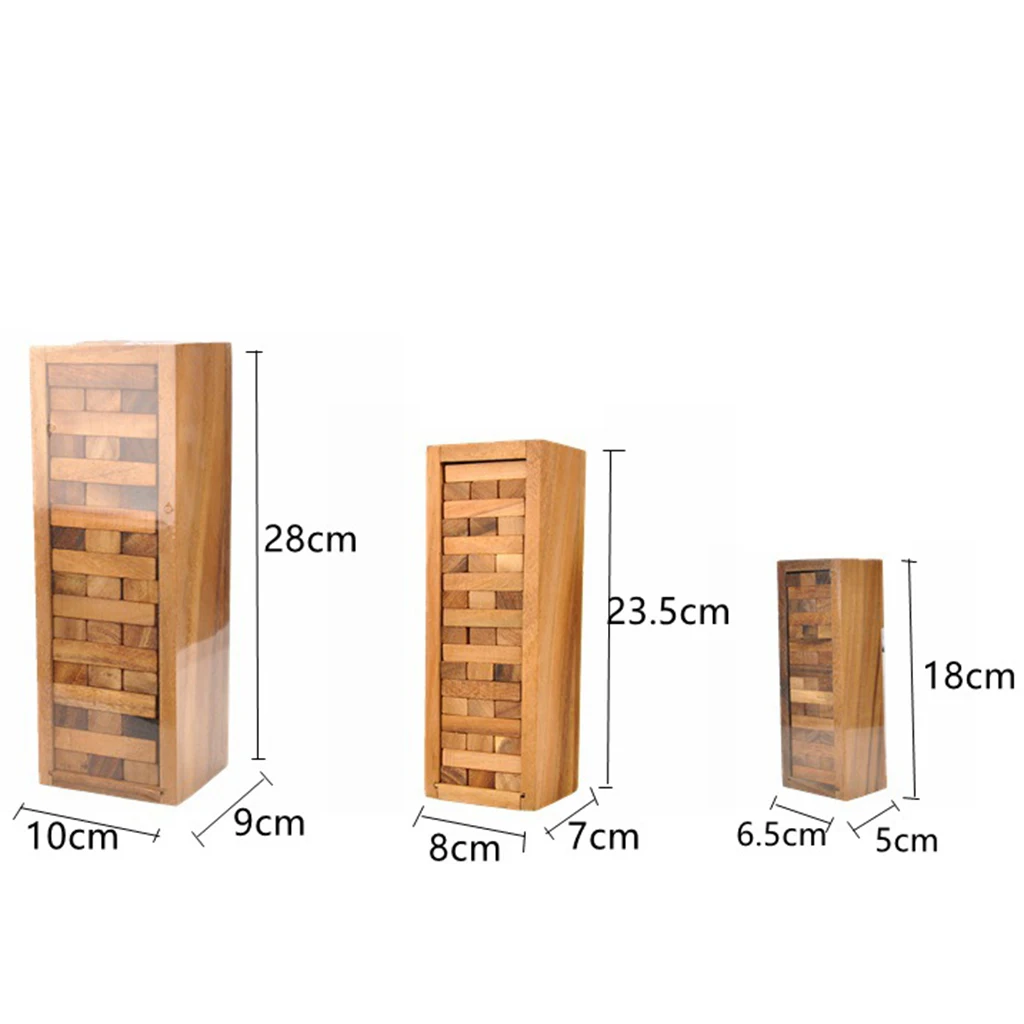 Wooden Stacking Tumbling Tower Block Board Game for Kids Family Traditional Game