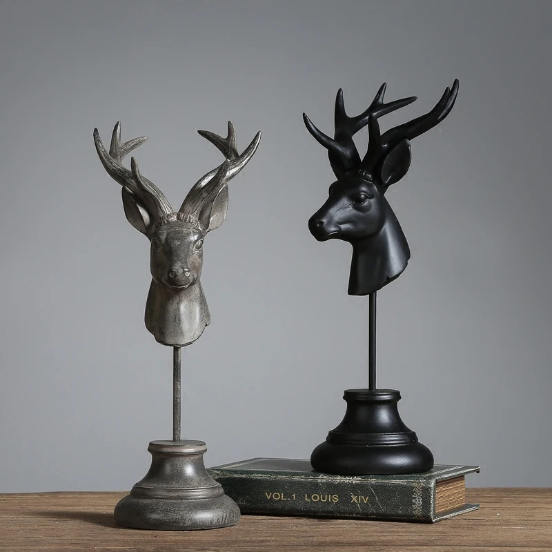 Vintage Decorative Deer Head Resin Figurines Animal Tabletop Miniature For Maison Hogar Office Bar Decoration Home Decor Statues
Vintage Decorative Deer Head Resin Figurines Animal Tabletop Miniature For Maison Hogar Office Bar Decoration Home Decor Statues