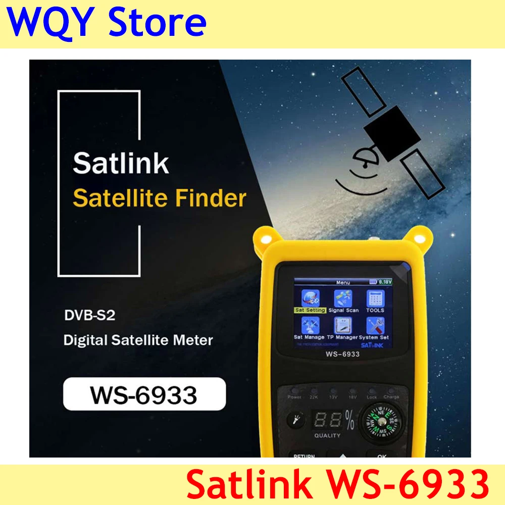 Original Satlink WS-6933 Satellite Finder DVB-S2 FTA CKU Band WS6933 Digital Satellite Meter WS 6933 With 2.1 inch LCD Display
Original Satlink WS-6933 Satellite Finder DVB-S2 FTA CKU Band WS6933 Digital Satellite Meter WS 6933 With 2.1 inch LCD Display