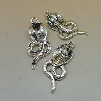 50Pcs/lot Cool Snake Charms 43x16mm Cobra Animal Charms for Jewelry Making DIY Pendants 
50Pcs/lot Cool Snake Charms 43x16mm Cobra Animal Charms for Jewelry Making DIY Pendants