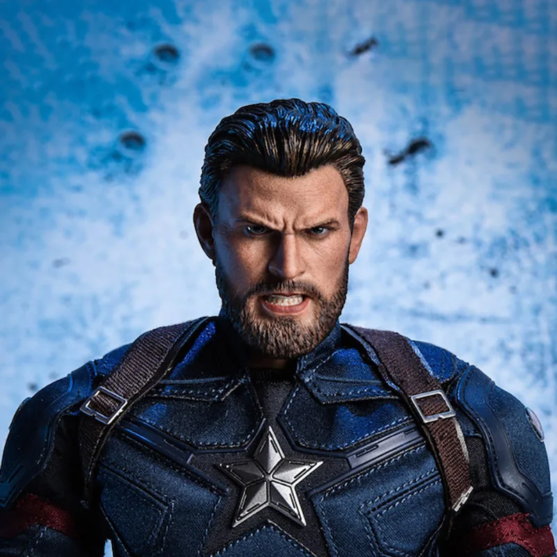 1/6 масштаб супер Hreo капитан бородатый бой Angry версия головная команда лидер Sculpt