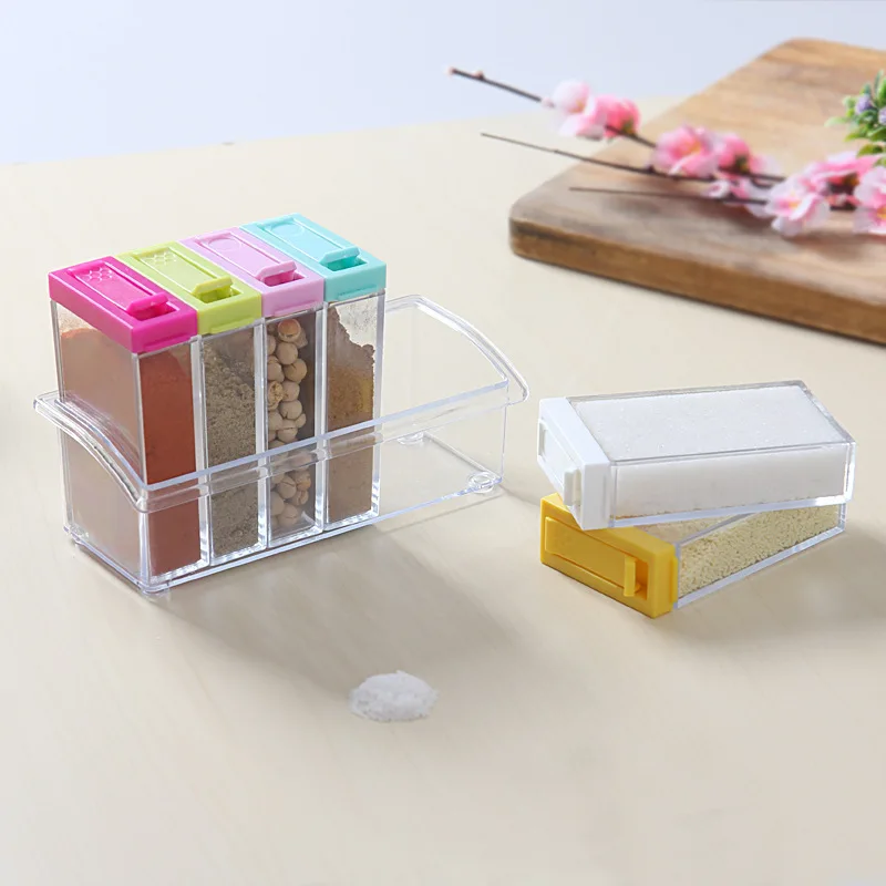 6 Color / Set Spice Jar Set Seasoning Bottle Transparent Colorful Lid Kitchen Condiment Cruet Storage Container
6 Color / Set Spice Jar Set Seasoning Bottle Transparent Colorful Lid Kitchen Condiment Cruet Storage Container