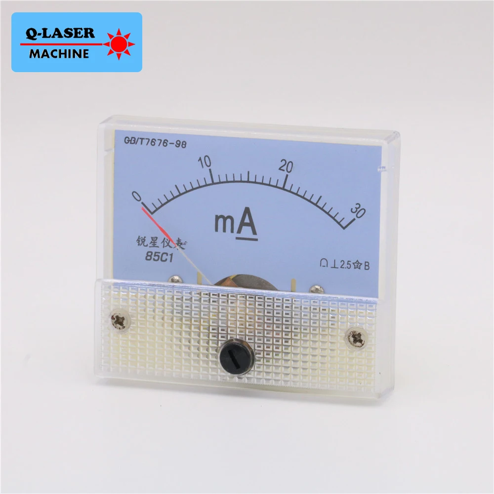 30mA Ammeter Analog Amp Panel Meter Current HUA 85C1 DC 0-30mA for CO2 Laser Engraving Cutting Machine
30mA Ammeter Analog Amp Panel Meter Current HUA 85C1 DC 0-30mA for CO2 Laser Engraving Cutting Machine