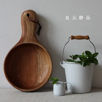 Japanese style nature logs handmade wooden handles soup bowl Northern Europe big wood scoop salad plate tableware water ladle
Japanese style nature logs handmade wooden handles soup bowl Northern Europe big wood scoop salad plate tableware water ladle