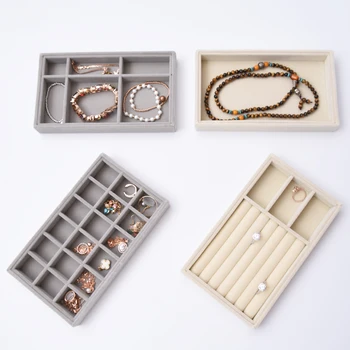 Small But Cute Velvet Jewelry Display Tray Ring Earrings Bracelets Display Plate Tray Gray or Beige Color
Small But Cute Velvet Jewelry Display Tray Ring Earrings Bracelets Display Plate Tray Gray or Beige Color