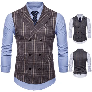 High Quality Double Breasted Men's Suit Vest England Style Business Vest Waistcoat Men Slim Fit Wool Blazer
High Quality Double Breasted Men's Suit Vest England Style Business Vest Waistcoat Men Slim Fit Wool Blazer