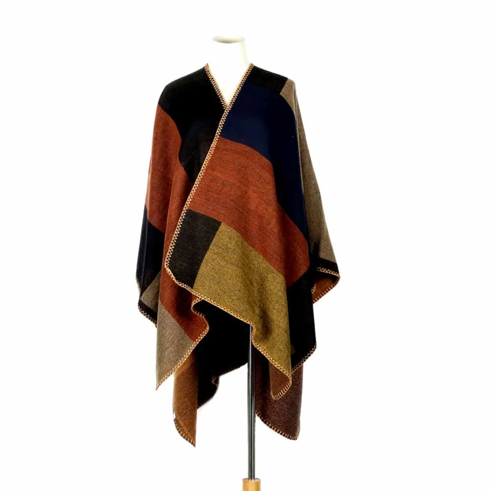 Women Winter Scarf Warmer Shawl Ladies Vintage Plaid Blanket Knit Wrap Cashmere Poncho Capes Luxury Oversized Cardigan
Women Winter Scarf Warmer Shawl Ladies Vintage Plaid Blanket Knit Wrap Cashmere Poncho Capes Luxury Oversized Cardigan